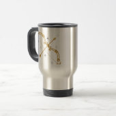 Golden Sagittarius Zodiac Travel Mug Reisbeker (Voorkant links)