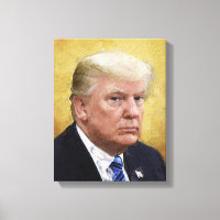 Golden Saint Trump Oil Painting Portrait