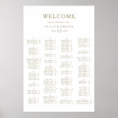 Golden Sand Alfabetical Seating Chart Poster (Voorkant)
