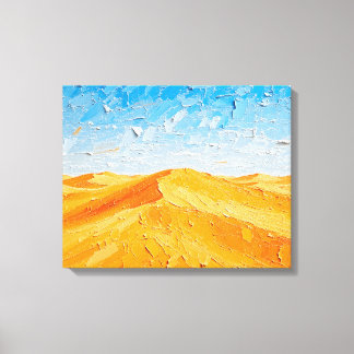 Golden Sand Dunes bij Sunset Premium Wrapped Canva Canvas Afdruk