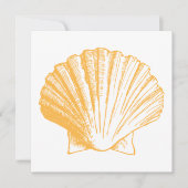 Golden Sand Zee Shell Luau Reception Invitation Kaart (Voorkant)