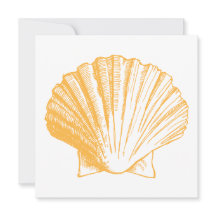 Golden Sand Zee Shell Luau Reception Invitation