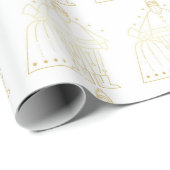 Golden Santa Cadeaupapier (Rol Hoek)