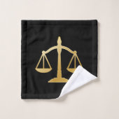 Golden Scales of Justice Law Theme (Gant de toilette)