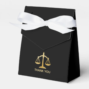 Golden Scales of Justice Law Theme Design Bedankdoosjes