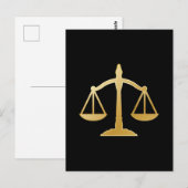 Golden Scales of Justice Law Theme Design Briefkaart (Voorkant / Achterkant)