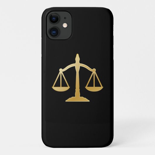 Golden Scales of Justice Law Theme Design Case-Mate iPhone Case (Achterkant)