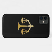 Golden Scales of Justice Law Theme Design Case-Mate iPhone Case (Achterkant (horizontaal))