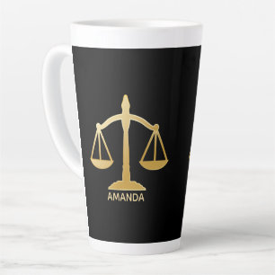 Golden Scales of Justice Law Theme Design Latte Mok