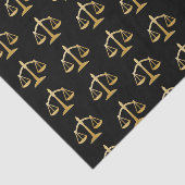 Golden Scales of Justice Law Theme Design Tissuepapier (Detail)