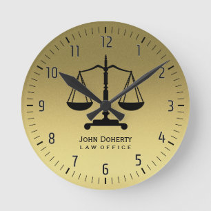 Golden Scales of Justice Ronde Klok