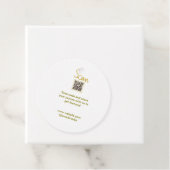 Golden Scan QR code glitter eenvoudige elegante be Bedankjes Labels (In situ)