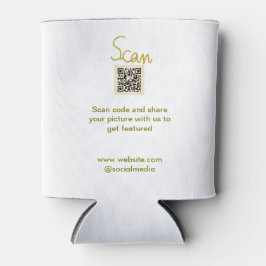 Golden Scan QR code glitter eenvoudige elegante be Blikjeskoeler