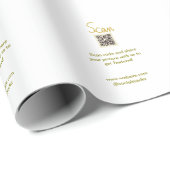 Golden Scan QR code glitter eenvoudige elegante be Cadeaupapier (Rol Hoek)