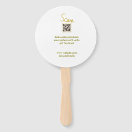 Golden Scan QR code glitter eenvoudige elegante be Handwaaier