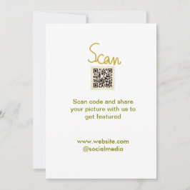 Golden Scan QR code glitter eenvoudige elegante be Kaart