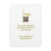 Golden Scan QR code glitter eenvoudige elegante be Magneet (Verticaal)