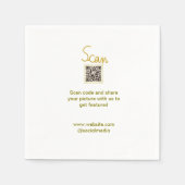 Golden Scan QR code glitter eenvoudige elegante be Servet (Voorkant)