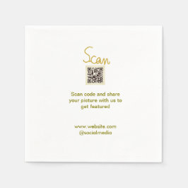Golden Scan QR code glitter eenvoudige elegante be Servet