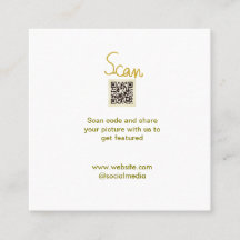 Golden Scan QR code glitter eenvoudige elegante be
