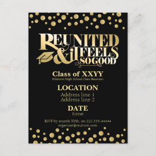 Golden school reunion briefkaart