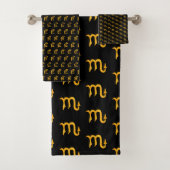Golden Scorpio Astrology-symbool Bad Handdoek (Insitu)