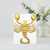 Golden Scorpio Briefkaart (Staand voorkant)
