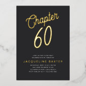 Golden Script Chapter 60 60th Birthday Party Folie Uitnodiging (Voorkant)