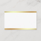 Golden Script-kalligrafie Graceful Clean Plain Visitekaartje (Achterkant)