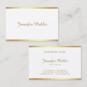 Golden Script-kalligrafie prachtig, modern Visitekaartje (Voorkant / Achterkant)