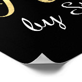 Golden Script Scissors Haarstylist Hair Salon Poster (Hoek)