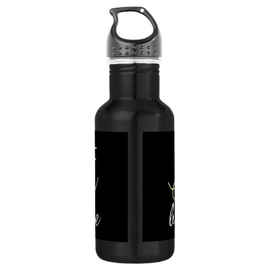 Golden Script Scissors Haarstylist Hair Salon Waterfles (Achterkant)