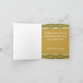 Golden Scrolls 50th Wedding Jubileum Kaart (Binnen)
