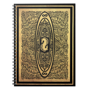 Golden Seahorse Mandala – Infinity Design Notitieboek