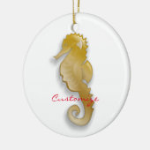 Golden Seahorse Thunder_Cove Keramisch Ornament (Links)