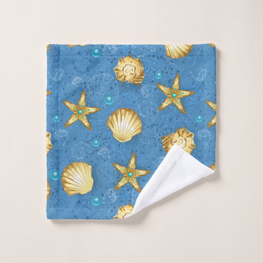 Golden Seashells Bad Handdoek (Wasdoekje)