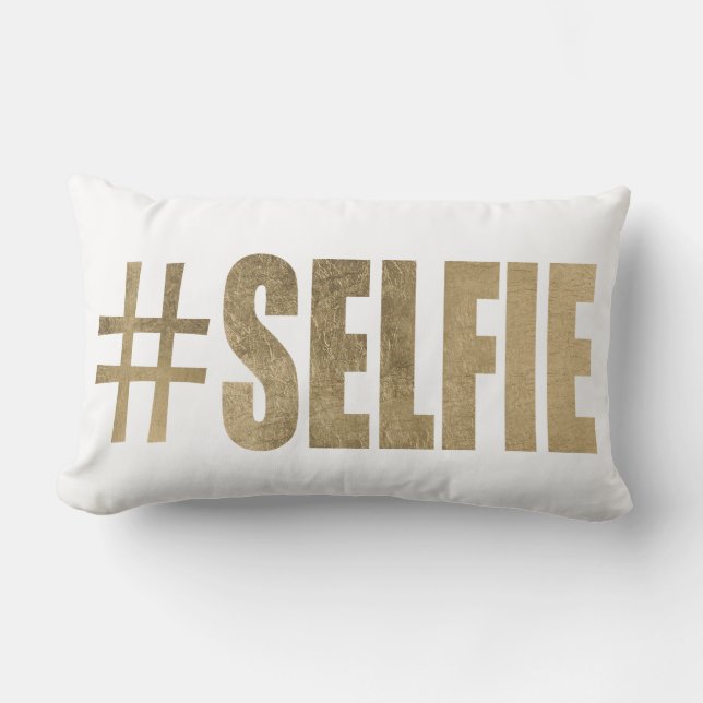 Golden Selfie Kussen (Voorkant)