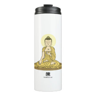 Golden Serenity Buddha Tumbler Thermosbeker