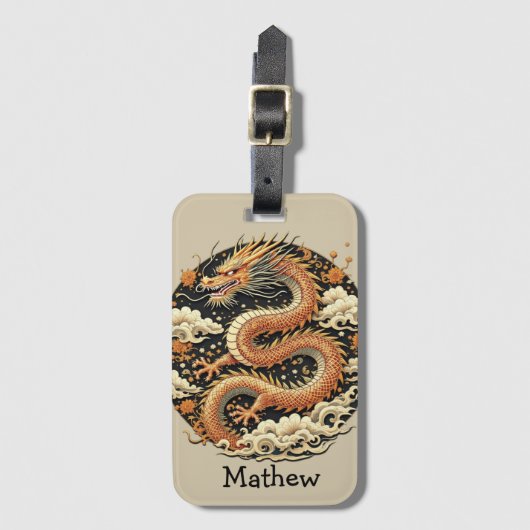 Golden Serpent Bagagelabel (Voorkant (verticaal))