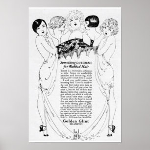  Golden Shampoo Ad Poster