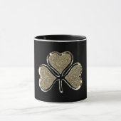 Golden Shamrock Clover Irish Symbol Mok (Midden)