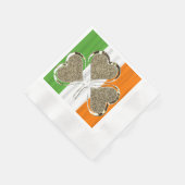 Golden Shamrock Irish Flag 3 Leaf Clover Chic Servetten (Hoek)