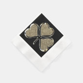 Golden Shamrock Irish Symbol 3 Leaf Clover Chic Servetten (Hoek)