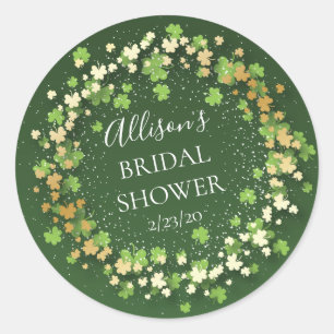 Golden Shamrock Vrijgezellenfeest Envelope Seal Ronde Sticker