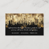 Golden Shimmer | Abstracte Bokeh Lights Visitekaartje (Achterkant)