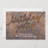 Golden Shimmer Glam Invitations de fête d'annivers (Devant)