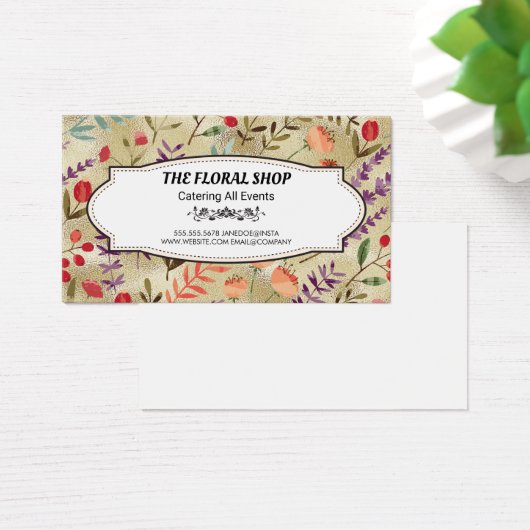 Golden Shimmer | Modèle floral (Bureau)