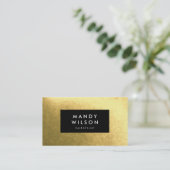 Golden Shine Black Carte de visite élégant (Debout devant)