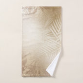 Golden Shine Botanique Tropical Palm Tree Feuilles (Serviette à main)