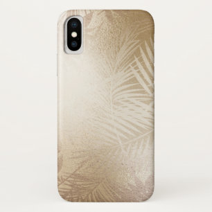 Golden Shine Botanische tropische palmbladeren iPhone X Hoesje